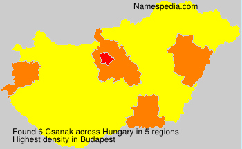 Surname Csanak in Hungary Surname Csanak in Hungary