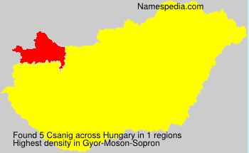 Surname Csanig in Hungary