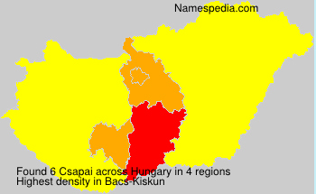 Surname Csapai in Hungary Surname Csapai in Hungary