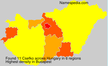 Surname Csefko in Hungary Surname Csefko in Hungary