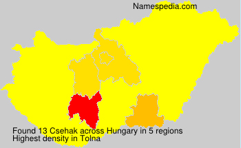 Surname Csehak in Hungary Surname Csehak in Hungary