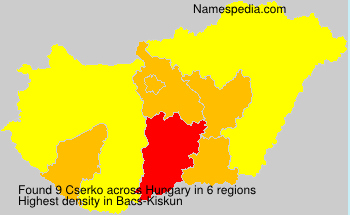 Surname Cserko in Hungary Surname Cserko in Hungary
