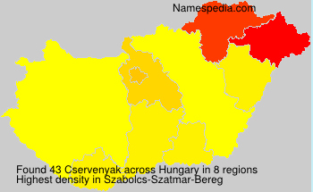 Surname Cservenyak in Hungary Surname Cservenyak in Hungary