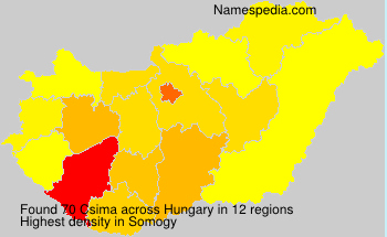 Surname Csima in Hungary Surname Csima in Hungary