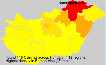 Surname Csirmaz in Hungary Surname Csirmaz in Hungary