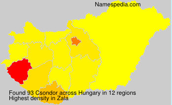 Surname Csondor in Hungary Surname Csondor in Hungary