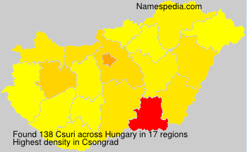 Surname Csuri in Hungary Surname Csuri in Hungary