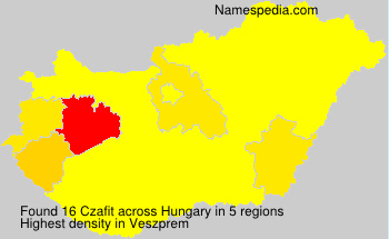 Surname Czafit in Hungary