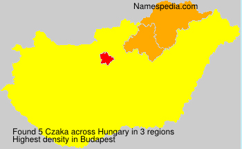 Surname Czaka in Hungary