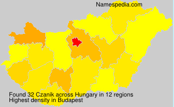 Surname Czanik in Hungary