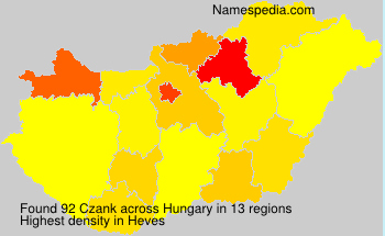Surname Czank in Hungary Surname Czank in Hungary