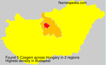 Surname Czegeni in Hungary Surname Czegeni in Hungary