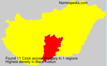 Surname Czick in Hungary Surname Czick in Hungary