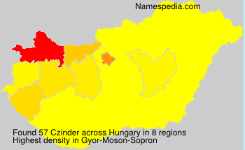 Surname Czinder in Hungary Surname Czinder in Hungary
