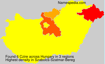 Surname Czire in Hungary Surname Czire in Hungary