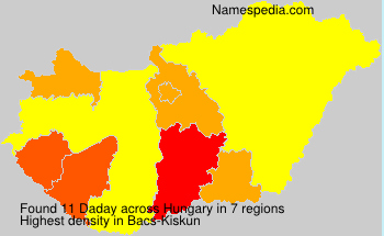 Surname Daday in Hungary Surname Daday in Hungary