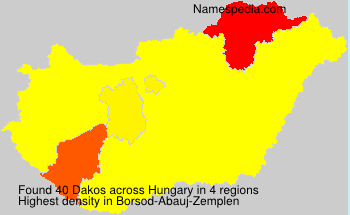 Surname Dakos in Hungary Surname Dakos in Hungary