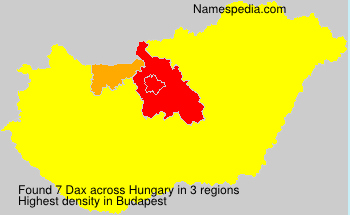 Surname Dax in Hungary Surname Dax in Hungary