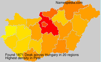 Surname Deak in Hungary Surname Deak in Hungary