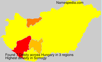 Surname Debity in Hungary Surname Debity in Hungary