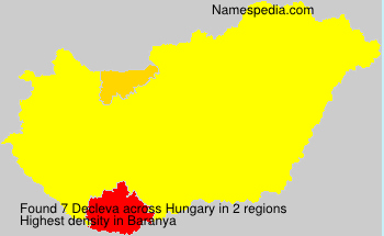 Surname Decleva in Hungary Surname Decleva in Hungary