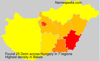 Surname Deim in Hungary Surname Deim in Hungary