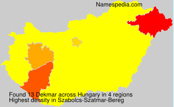Surname Dekmar in Hungary Surname Dekmar in Hungary