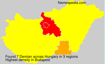 Surname Demian in Hungary Surname Demian in Hungary