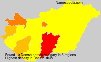 Surname Demsa in Hungary Surname Demsa in Hungary