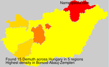 Surname Demuth in Hungary Surname Demuth in Hungary