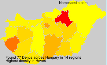 Surname Dencs in Hungary Surname Dencs in Hungary