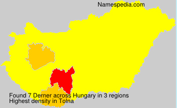 Surname Derner in Hungary Surname Derner in Hungary