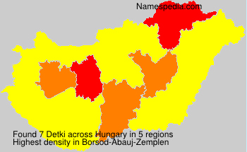 Surname Detki in Hungary Surname Detki in Hungary