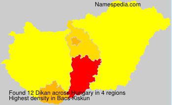 Surname Dikan in Hungary Surname Dikan in Hungary