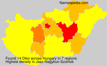Surname Diko in Hungary Surname Diko in Hungary