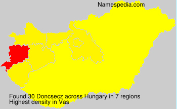 Surname Doncsecz in Hungary Surname Doncsecz in Hungary