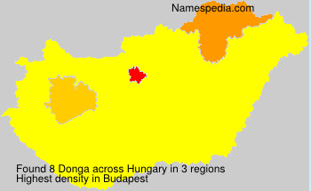 Surname Donga in Hungary Surname Donga in Hungary