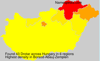 Surname Drotar in Hungary