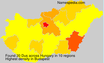 Surname Dus in Hungary Surname Dus in Hungary