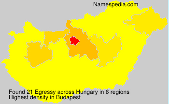 Surname Egressy in Hungary Surname Egressy in Hungary