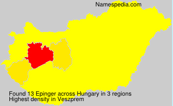 Surname Epinger in Hungary Surname Epinger in Hungary