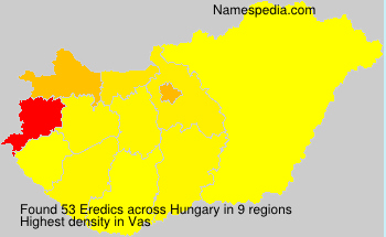Surname Eredics in Hungary Surname Eredics in Hungary