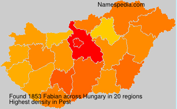 Surname Fabian in Hungary