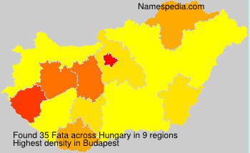 Surname Fata in Hungary Surname Fata in Hungary
