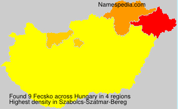 Surname Fecsko in Hungary Surname Fecsko in Hungary