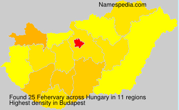 Surname Fehervary in Hungary Surname Fehervary in Hungary