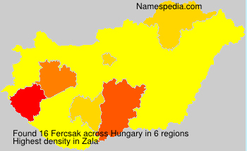 Surname Fercsak in Hungary Surname Fercsak in Hungary