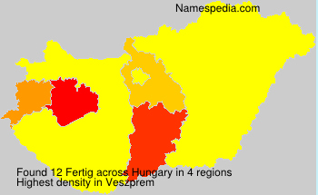 Surname Fertig in Hungary Surname Fertig in Hungary
