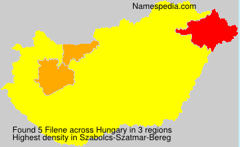 Surname Filene in Hungary Surname Filene in Hungary