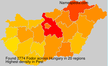 Surname Fodor in Hungary